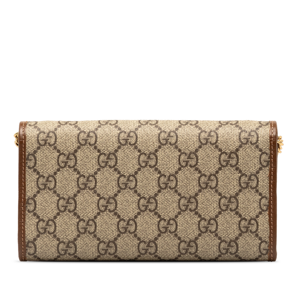 Pre-Loved Gucci GG Supreme Horsebit 1955 Wallet On Chain - Picture 3 of 10